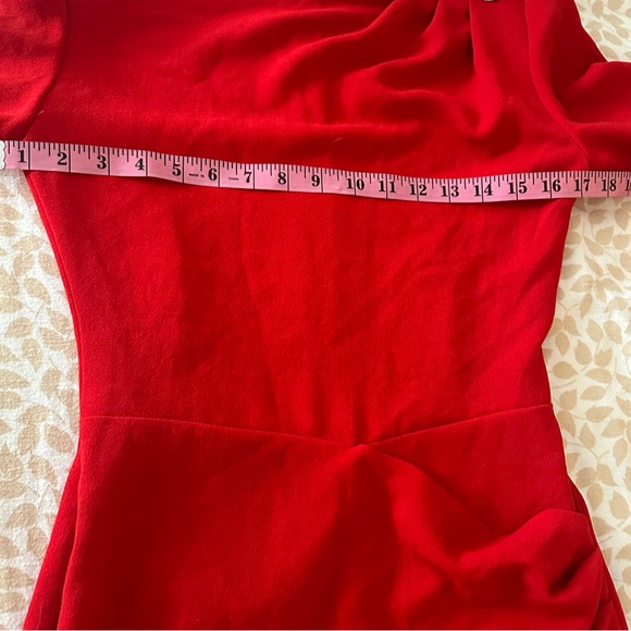 ba&sh Red Slone Lady Gathered Front Detail Sparkle  Rhinestone Shoulder Dress S - Picture 15 of 16